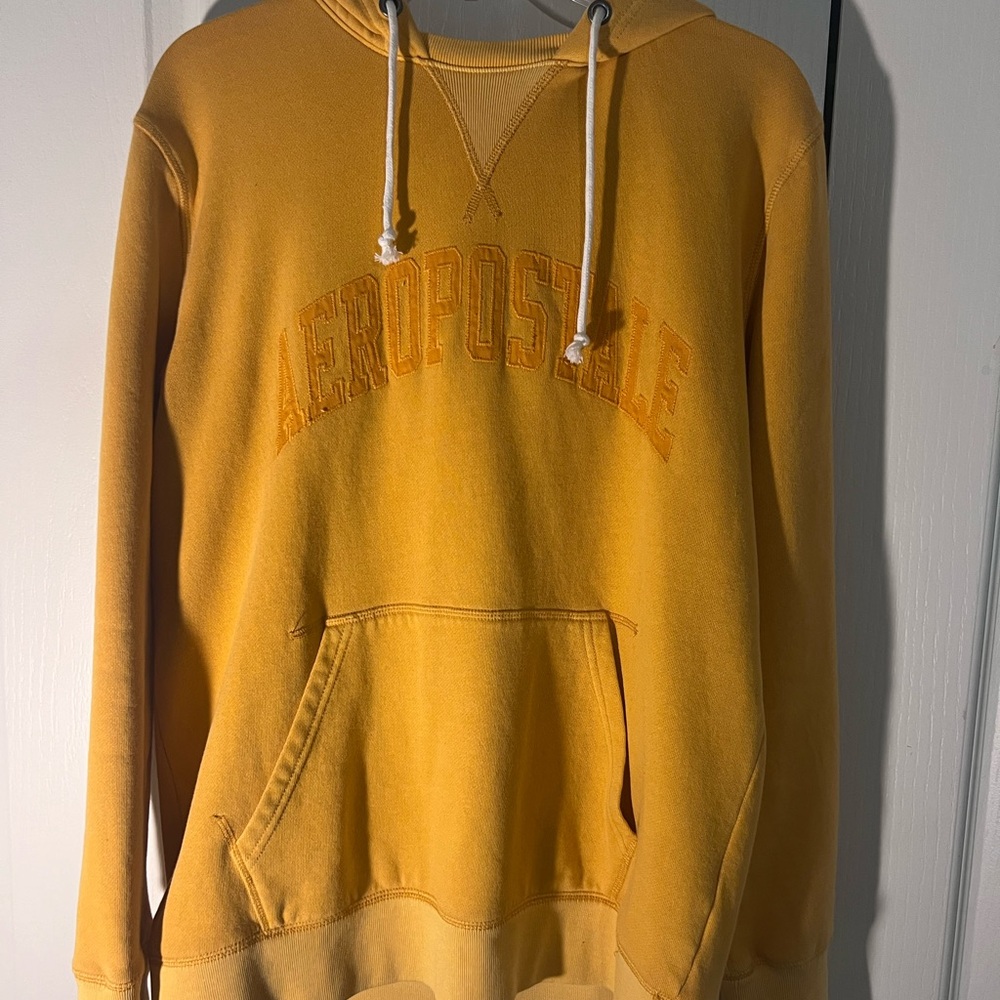 Aeropostale Men's Yellow Hoodie